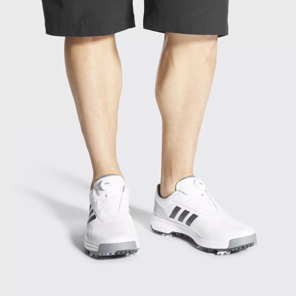 Adidas CP Traxion Boa Tenis De Golf Blancos Para Hombre (MX-70147)
